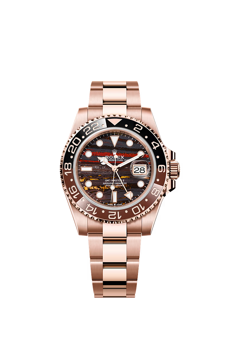 Rolex GMT-Master II Oyster, 40 mm, Everose gold Ref.126715CHNR - Everose Gold “Tiger Iron”