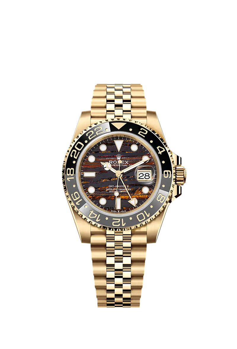 Rolex GMT-Master II Oyster, 40 mm, Yellow gold Ref.126718GRNR - Yellow Gold “Tiger Iron”
