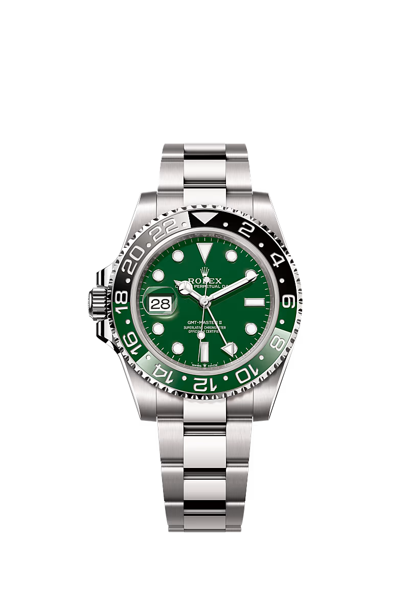 Rolex GMT-Master II Oyster, 40 mm, white gold Ref.126729VTNR - White Gold “Sprite‑Hulk”