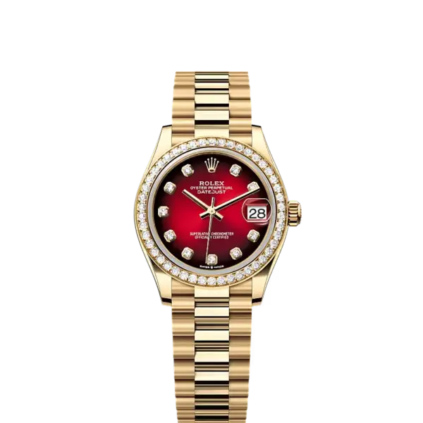 Rolex Datejust 31 Oyster, 31 mm, Yellow Gold and Diamonds Ref.278288RBR